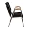 Flash Furniture Black Fabric Stackable Church Chair with Arms XU-DG-60156-BK-GG - alternate 10
